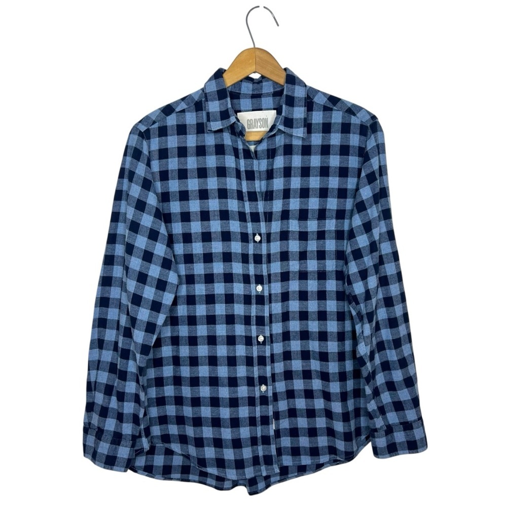 Grayson by Frank & Eileen The Hero Plaid Shirt Blue Cotton Button Down M